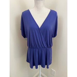 Banana Republic Purple Short Sleeve Top Size Large